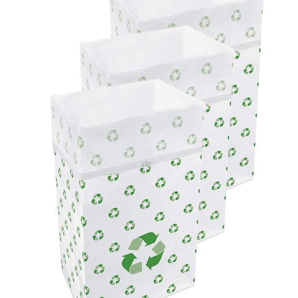 30 Gallon Clean Cubes, 3 Pack (Recycle Pattern)