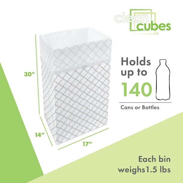 Clean Cubes 30 Gallon Disposable Trash Cans (3-Pack / Reusable / Recycle  Pattern) 