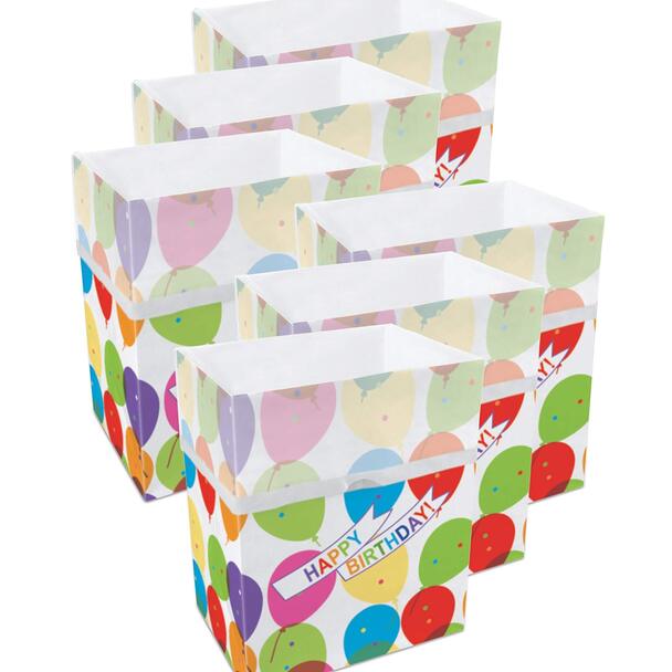 13 Gallon Clean Cubes, 6 Pack (Birthday Pattern)