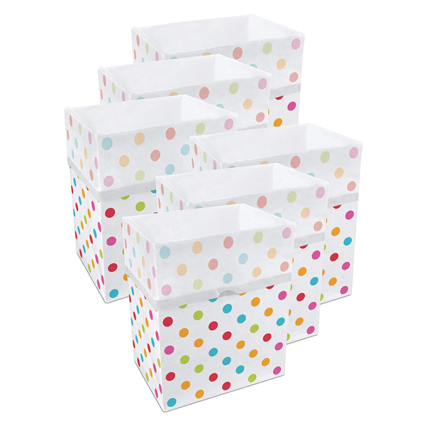 13 Gallon Clean Cubes, 6 Pack (Polka Dot Pattern)