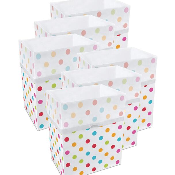 13 Gallon Clean Cubes, 6 Pack (Polka Dot Pattern)