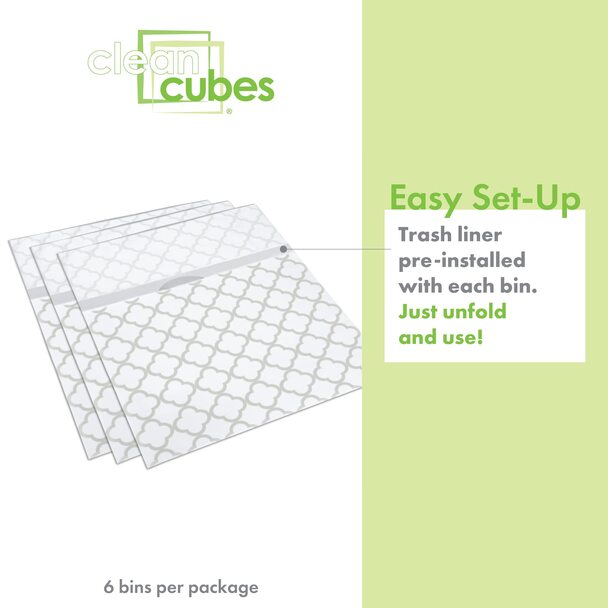 13 Gallon Clean Cubes, 6 Pack (Trellis Pattern)