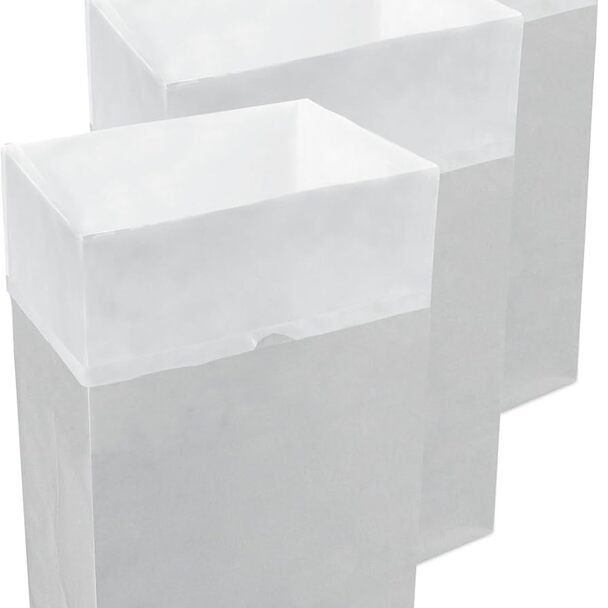 30 Gallon Disposable Trash Cans 3-Pack with Fitted Trash Bags Reusable Events & Parties (Gray)